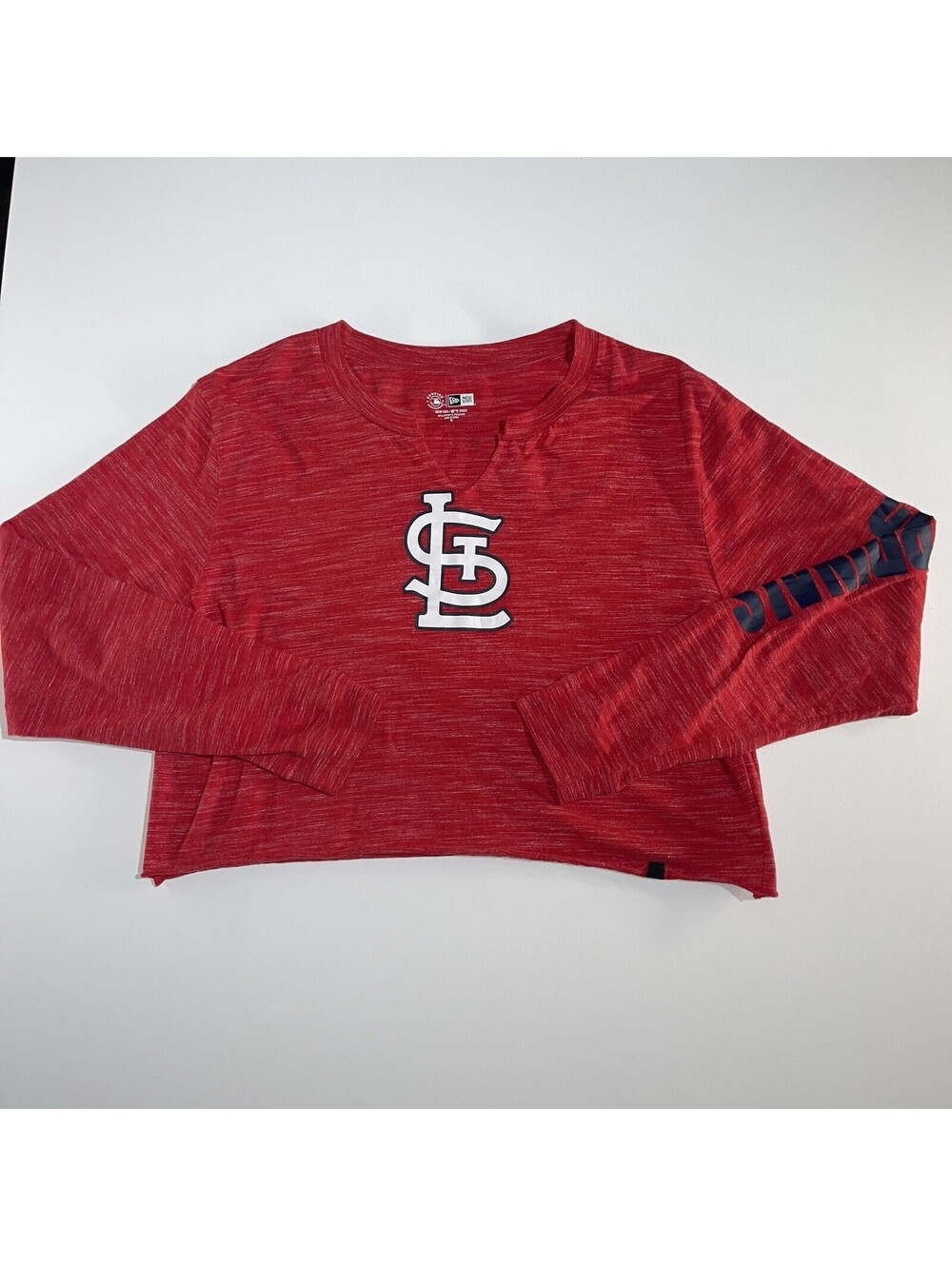 St. Louis Cardinals New Era XL Long Sleeve Crop Top Red MLB Womens Shirt Basebal